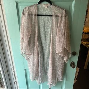 Lauren Conrad Pink Floral Kimono